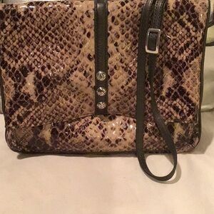EUC Brighton Snake Print Crossbody Bag